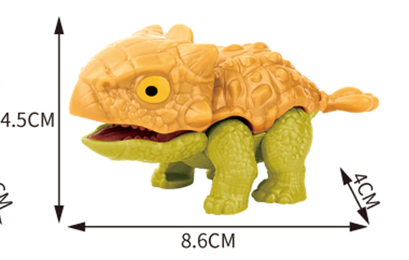 Cross-border Hot Finger-biting Dinosaur Toy Finger-biting Dinosaur Pterosaur Model Joint Movable Mini Dinosaur Gashapon Machine