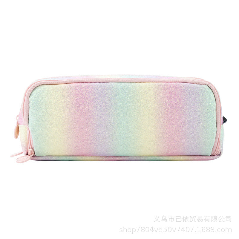 Oxford Cloth Double-Open Pencil Case, Large Capacity Stationery Box, Thickened, Wear-Resistant, Waterproof Pencil Bag for Students, Suitable for Middle and High School Students
