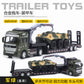 English packaging cross-border children alloy car vehicle trailer fire truck tank excavator pull back toy car