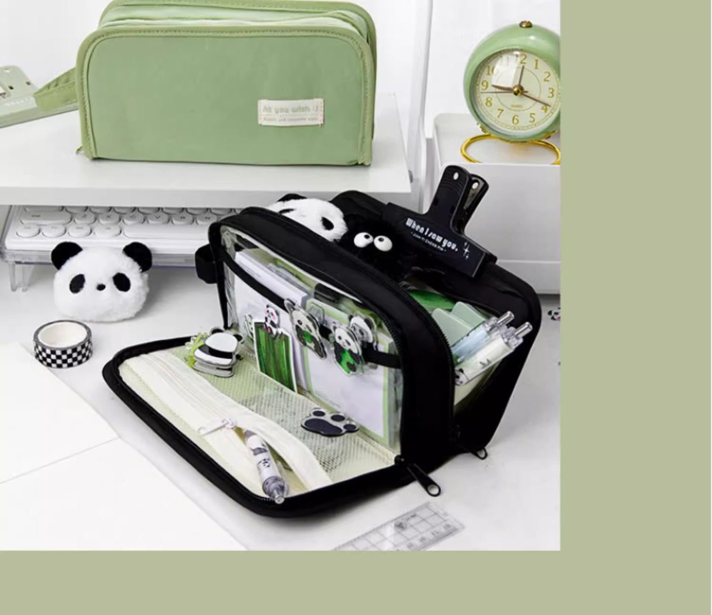 Three-Dimensional New Pencil Case for High School Students, Simple Large-Capacity High-Value Stationery Bag, Storage Bag