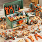 Children's DIY Tool Box Complete Set with Screws and Nuts, Children's Toys, Educational Electric Drill for Assembly and Disassembly