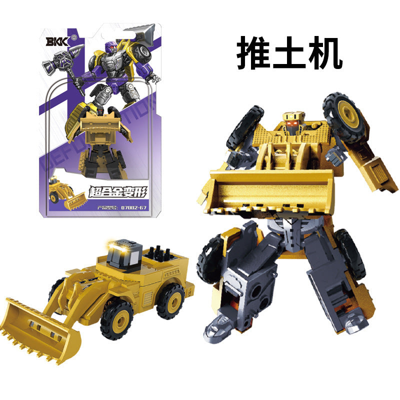 BKK alloy deformation robot train high-speed rail engineering bus dinosaur green leather train King Kong BKK children's toys