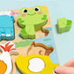 Children's three-dimensional puzzle board wooden Montessori early education puzzle matching building blocks baby 1 to 2 years old 3 boys female 6 toys
