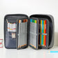72 Hole Sketch Pen Storage Bag Amazon Hot Student Pencil Bag Three-Layer 24 Hole 48 Hole Pencil Stationery Storage Bag