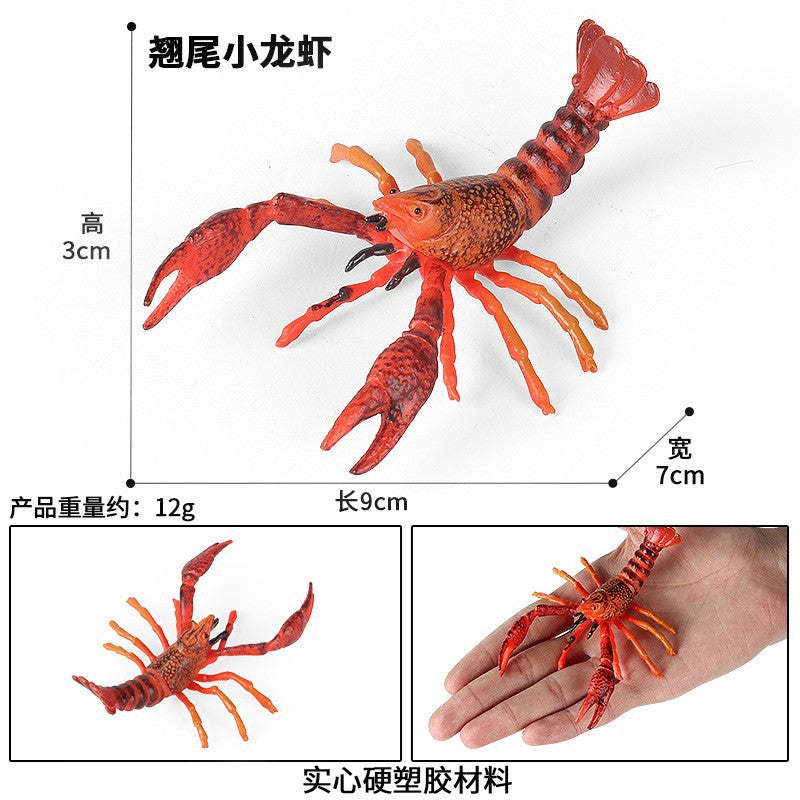 Cross-border toy marine life simulation lobster marine animal model submarine toy doll decoration plastic