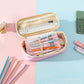 Large-Capacity Retractable Pencil Case Stationery Box in Japanese and Korean Style, Macaron Color, Upgraded Version for Primary and Secondary School Students, in Stock
