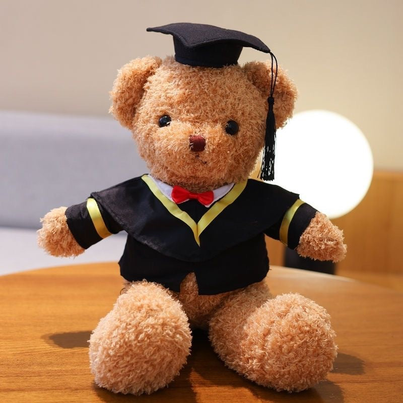 Graduation Bear Doll Doctor Bear Bachelor's Uniform Bear Doll Graduation Bear Gift for College Students with Logo Printing