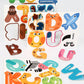 Cross-border Children's Magnetic Puzzle Refrigerator Sticker Capital Alphanumeric Animal Cognitive Magnetic Sticker Early Education Enlightenment Puzzle