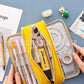 Oxford Cloth Pencil Case with Large Capacity and Multi-Layer Design, Stationery Box for Primary and Secondary School Students, High Aesthetic Value, Simple and Waterproof, Direct from the Source Factory