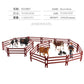 Animal Jurassic simulation farm scene sand table decoration fence large door frame dinosaur model toy