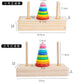 Hanoi Tower for Primary School Students 10 Layers 8 Large 5 Medium 10 Layers Hanrotoro Kidsren's Educational Thinking Training Toys