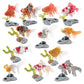Cross-border export simulation ornamental fish with base model mini goldfish Koi set Marine static ornaments toy