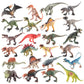 Children's Dinosaur Simulation Animal Ornaments Multiple Mini Solid Dinosaur Model Stegosaurus Spinosaurus Bull Dragon Bag Ornaments