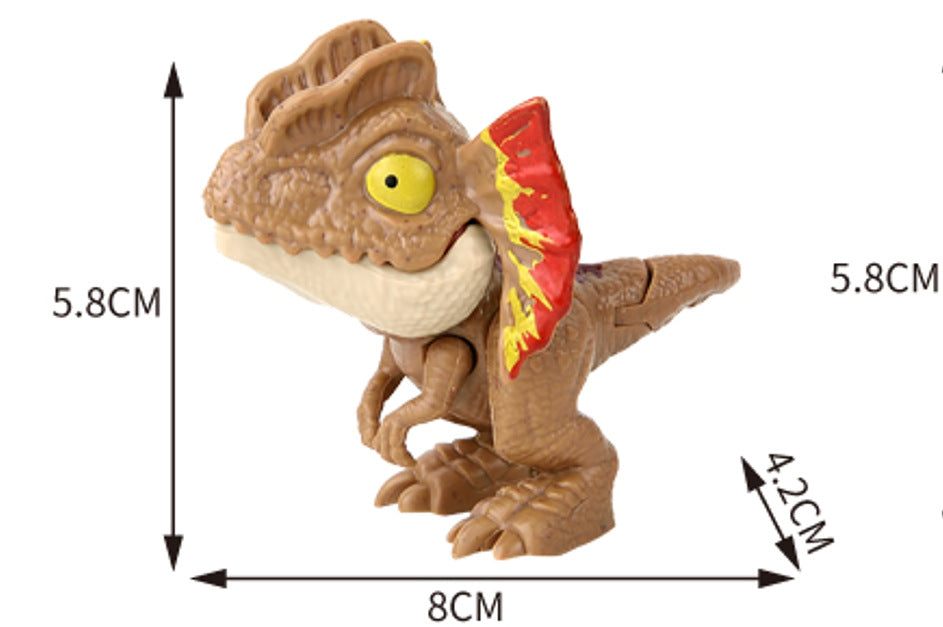 Cross-border Hot Finger-biting Dinosaur Toy Finger-biting Dinosaur Pterosaur Model Joint Movable Mini Dinosaur Gashapon Machine