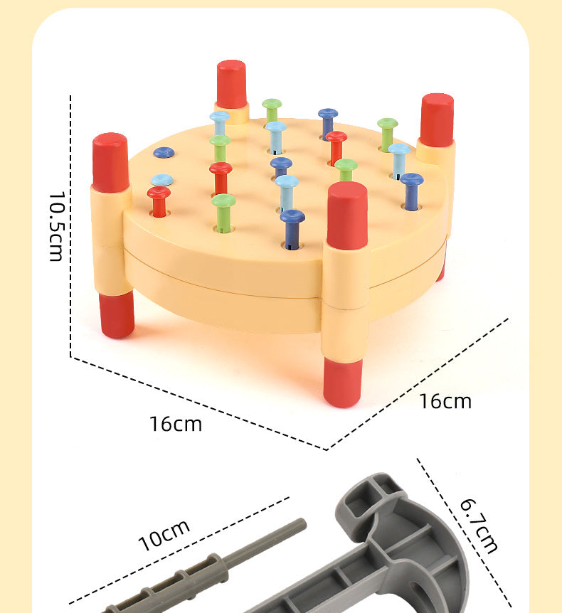 Cross-Border New Nail Knocking Toy Kidsren's Play House Manual Brain Double-Sided Hammer Nail Nail Educational Enlightenment Toy