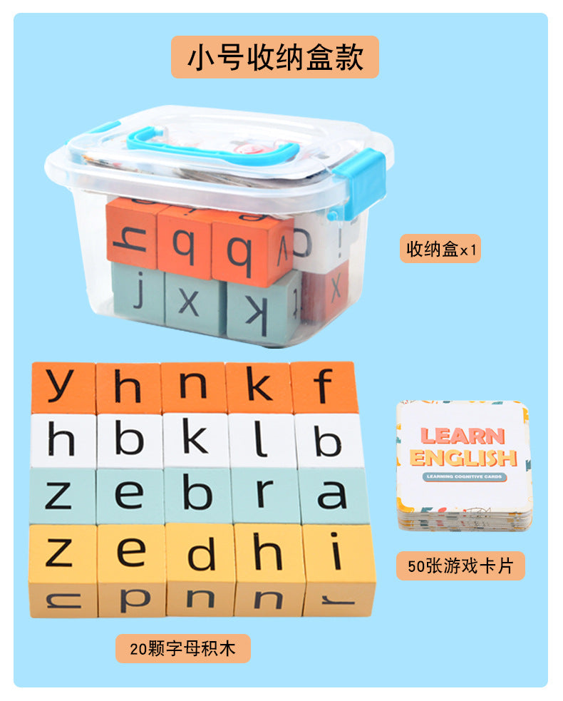 Children's English Scrabble Word Game Toys Fun Baby Parent-Child Interaction Puzzle English Letter Cognition