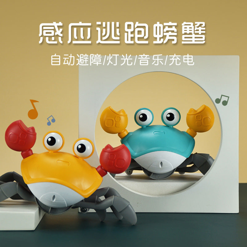 Cross-Border Electric Crab Rechargeable Luminous Concert Crawling Motion Sensor Escape Baby Children's Educational Toy