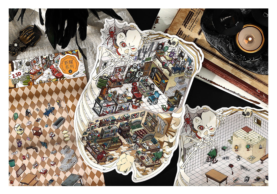 Infeel.Me Extra Large Scenery Stickers Today's Business Hours Open - Part Twelve DIY Journal Scene Stickers