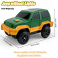 Magnetic track car electric light-emitting jeep police car project small train track accessories children's toys car