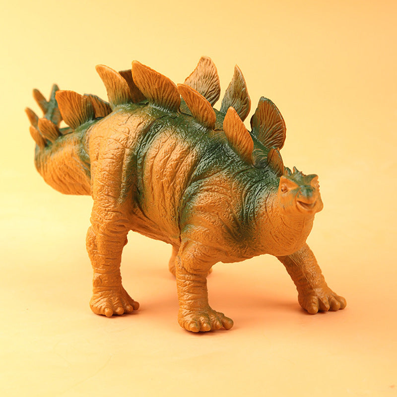 Large simulation soft glue dinosaur toy sounding Tyrannosaurus Rex Triceratops animal model boys children stall wholesale