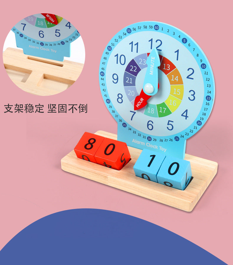 Specialized Clock Teaching Aids for Elementary School: Clock Models for First and Second Graders, Alarm Clock Face, Children's Learning Time Toys