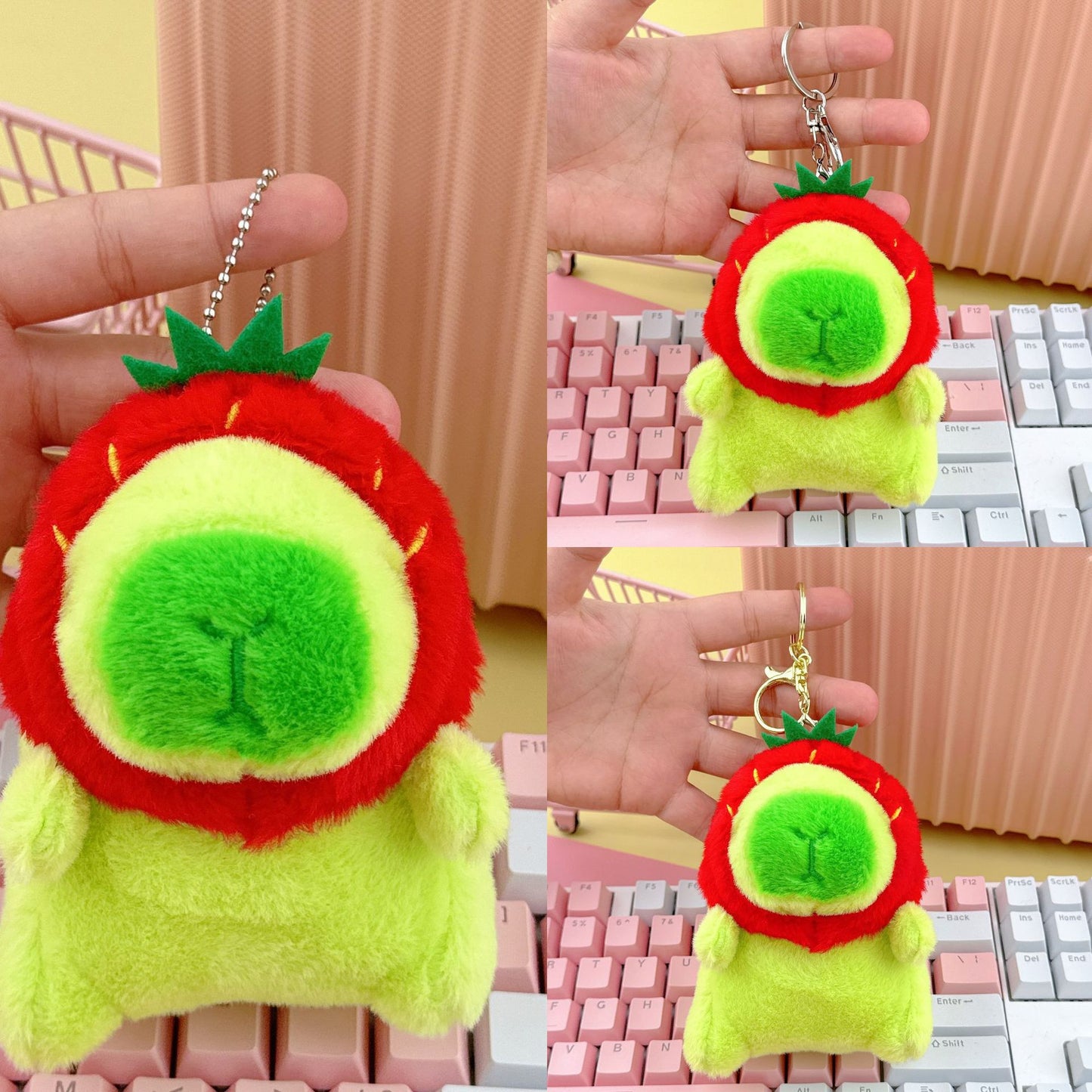 Cross-Border Capybara Mascot Backpack Small Pendant Keychain Chinese Style Zodiac Pendant Couple Ugly Doll