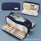 Japanese and Korean Double-Layer Pencil Case for Elementary, Middle, and High School Students, Cross-Border Oxford Cloth Multifunctional Creative Stationery Pencil Case a