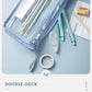 Transparent Pencil Case for Exams, Simple Pencil Bag for High School Students, Large Capacity Pvc Pencil Case in Stock