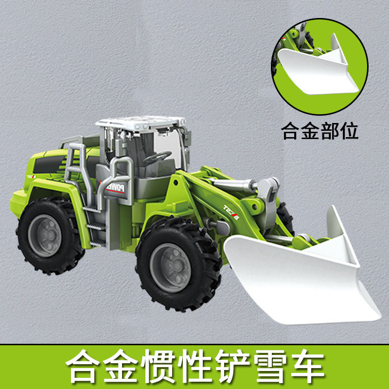 Children's Alloy Artificial Dump Truck Engineering Vehicle Inertia Mixer Truck Oil Tanker Bulldozer Crane Excavator Model