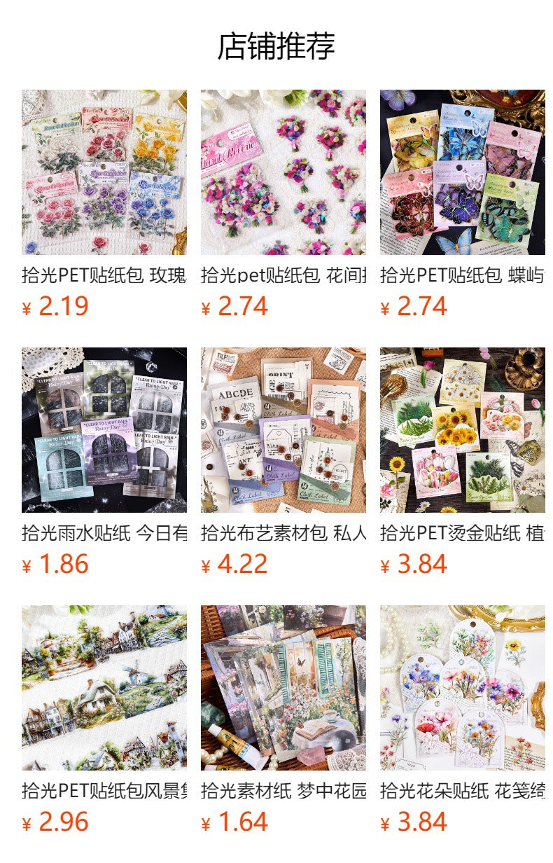 Pet Sticker Pack Crystal Story Series Crystal Ore Silver Hot Stamping Die-Cut Journal Decoration Stickers Cross-Border