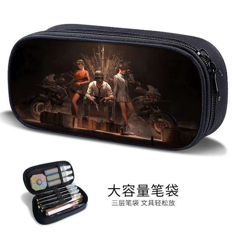 Sand Sculpture Pencil Bag for Boys, Multifunctional Stationery Box for Primary and Secondary School Students, Pubg Game Stationery Bag, Kidsren's Trendyy Pencil Bag