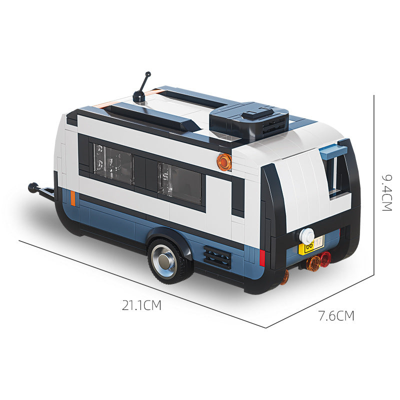 Cross-border engineering series truck city bus transport vehicle combined with small particle building blocks children's educational enlightenment toys