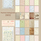 Picking up Korean Material Paper Qingye Whispering Series ins Small Fresh Broken Flowers diy Hand Account Collage Background Material