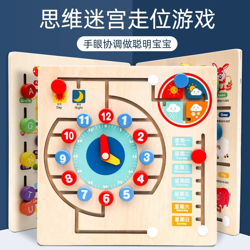 Specialized Clock Teaching Aids for Elementary School: Clock Models for First and Second Graders, Alarm Clock Face, Children's Learning Time Toys