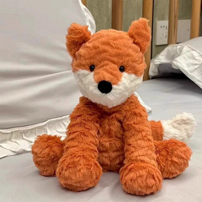 British Jelly Wave Series Curly Lion Monkey Plush Toy Wave Hair Dragon Doll Curly Highland Cow