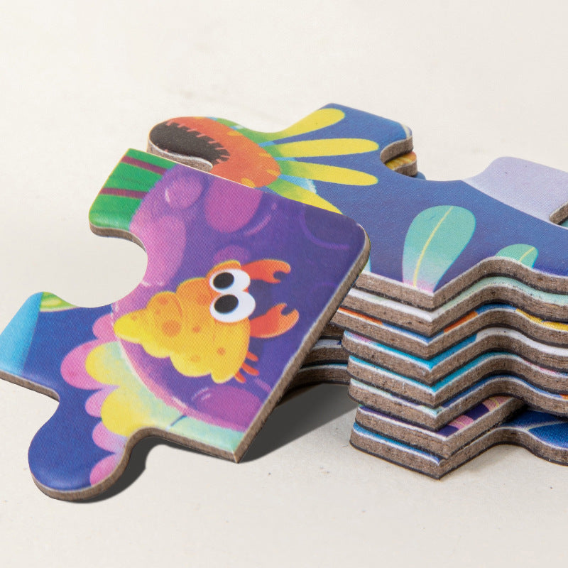 Cross-border children's three-in-one advanced folding magnetic jigsaw puzzle kindergarten baby puzzle early education enlightenment block jigsaw puzzle