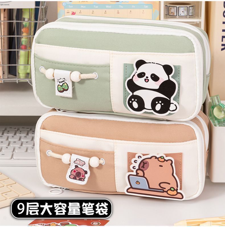 Velcro Puppy Pencil Case High-Looking 2025Ins Stationery Niche New Cute Girls Large-Capacity Stationery Box
