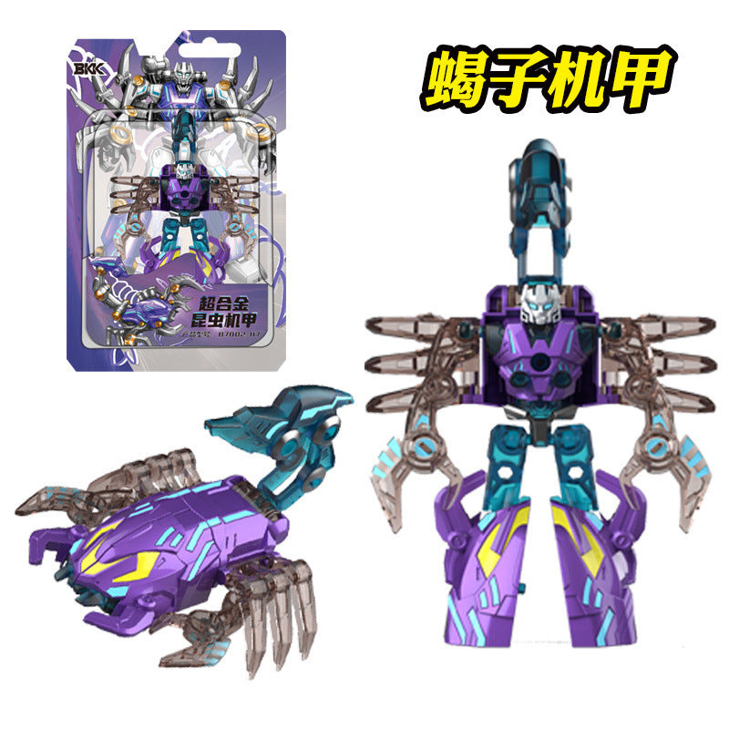 BKK alloy deformation robot train high-speed rail engineering bus dinosaur green leather train King Kong BKK children's toys