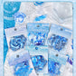 Light-Picking Bronzing Wave Handbook Stickers Natural Water Series Pet Material DIY Decorative Collage Stickers Cross-Border