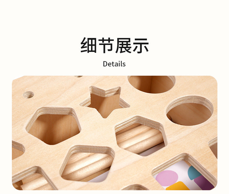Montessori Classification Early Education Coin Box Baby Color Cognitive Shape Building Blocks Matching Teaching Aids Baby Educational Toys