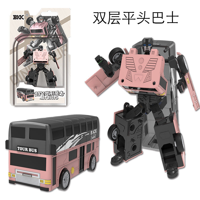 BKK alloy deformation robot train high-speed rail engineering bus dinosaur green leather train King Kong BKK children's toys