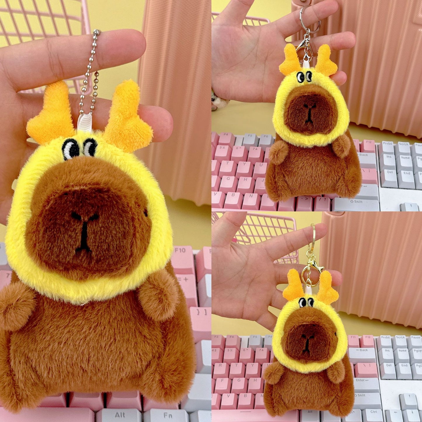 Cross-Border Capybara Mascot Backpack Small Pendant Keychain Chinese Style Zodiac Pendant Couple Ugly Doll