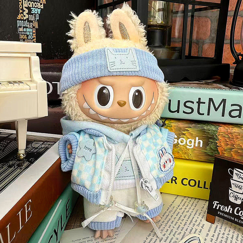 Suitable for 17cm Labubu Baby Clothes Doll Clothes Sweatshirt Winter Suit First and Third Generation Pendant