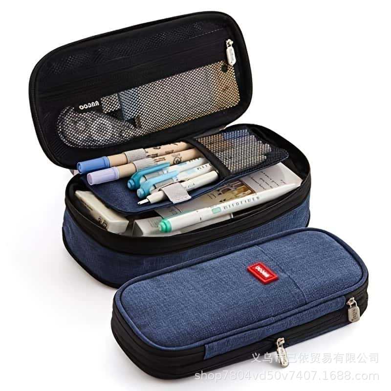 Large-Capacity Retractable Pencil Case Stationery Box in Japanese and Korean Style, Macaron Color, Upgraded Version for Primary and Secondary School Students, in Stock