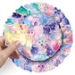 50 Original Watercolor Starry Sky Cat Stickers Hand-Painted Without Infringement Cute Ins Style Cat Notebook Stickers