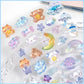 High-Quality Second-Generation Cartoon 3D Relief Hollow Stickers Cute Reward 3D Stickers Wholesale