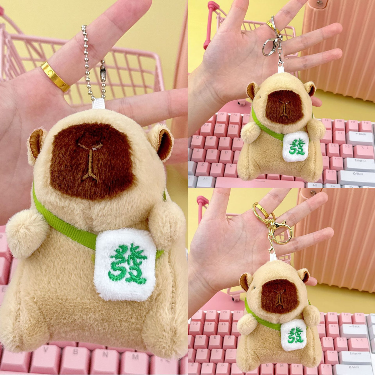 Cross-Border Capybara Mascot Backpack Small Pendant Keychain Chinese Style Zodiac Pendant Couple Ugly Doll