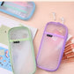 New Mesh Student Pencil Bag Transparent Simple Large-Capacity Stationery Bag Exam-Specific Student Pencil Bag Stationery Box