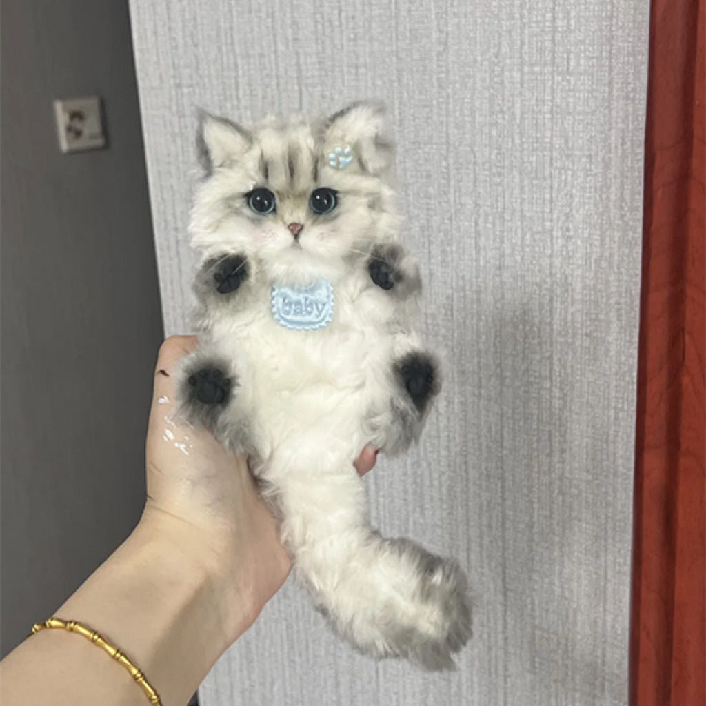 Twisting Stick Kitten DIY Material Pack Casual Style Cute Stuffed Toy for Girls Birthday Gift Bag Pendant