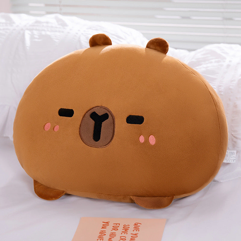 New Capibala Capybara Pillow Soft Cute Dumpling Cute Girl Sleeping Pillow Plush Toy Cross-Border
